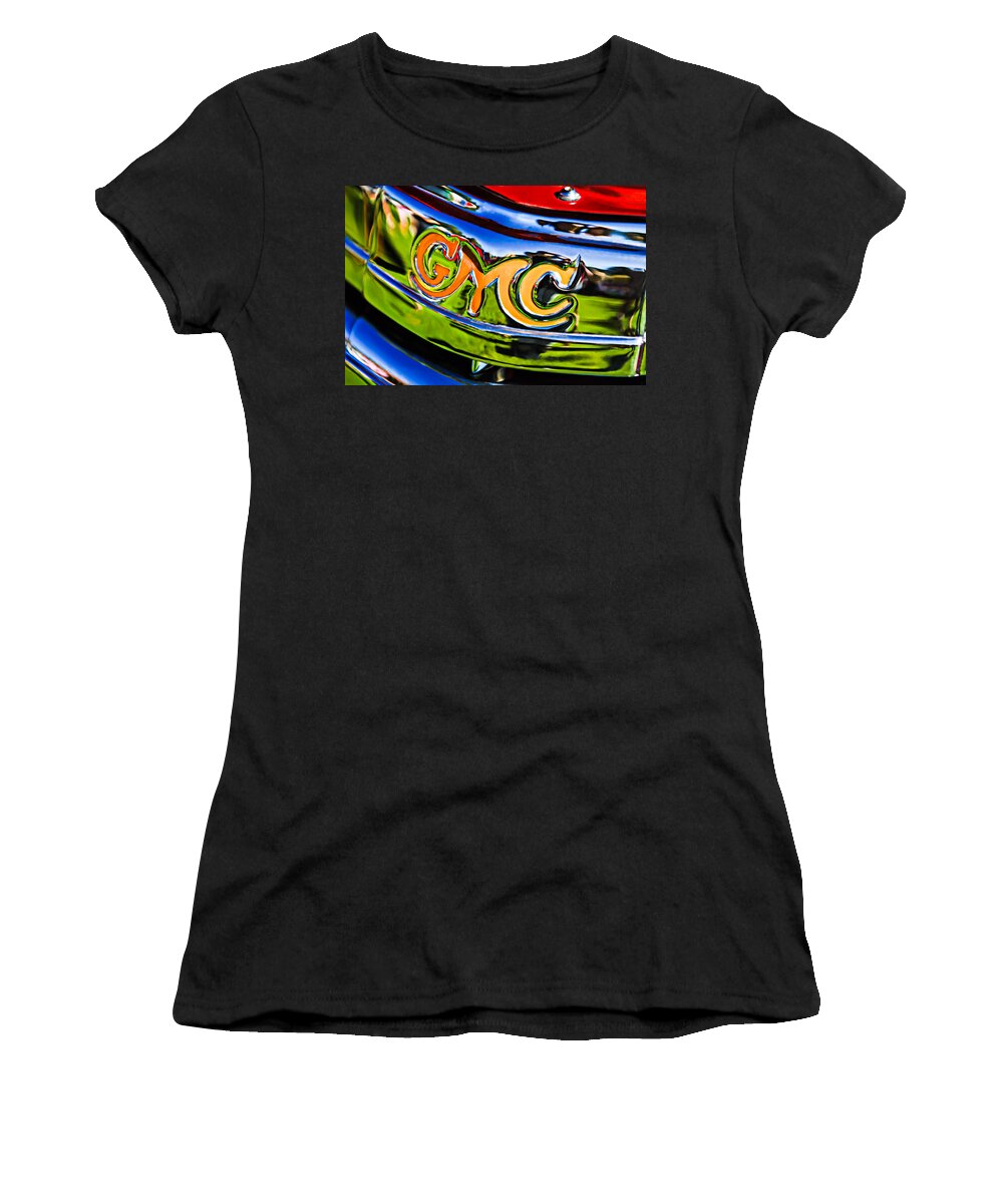 1940 Gmc Pickup Truck Emblem Women's T-Shirt featuring the photograph 1940 GMC Pickup Truck Emblem by Jill Reger