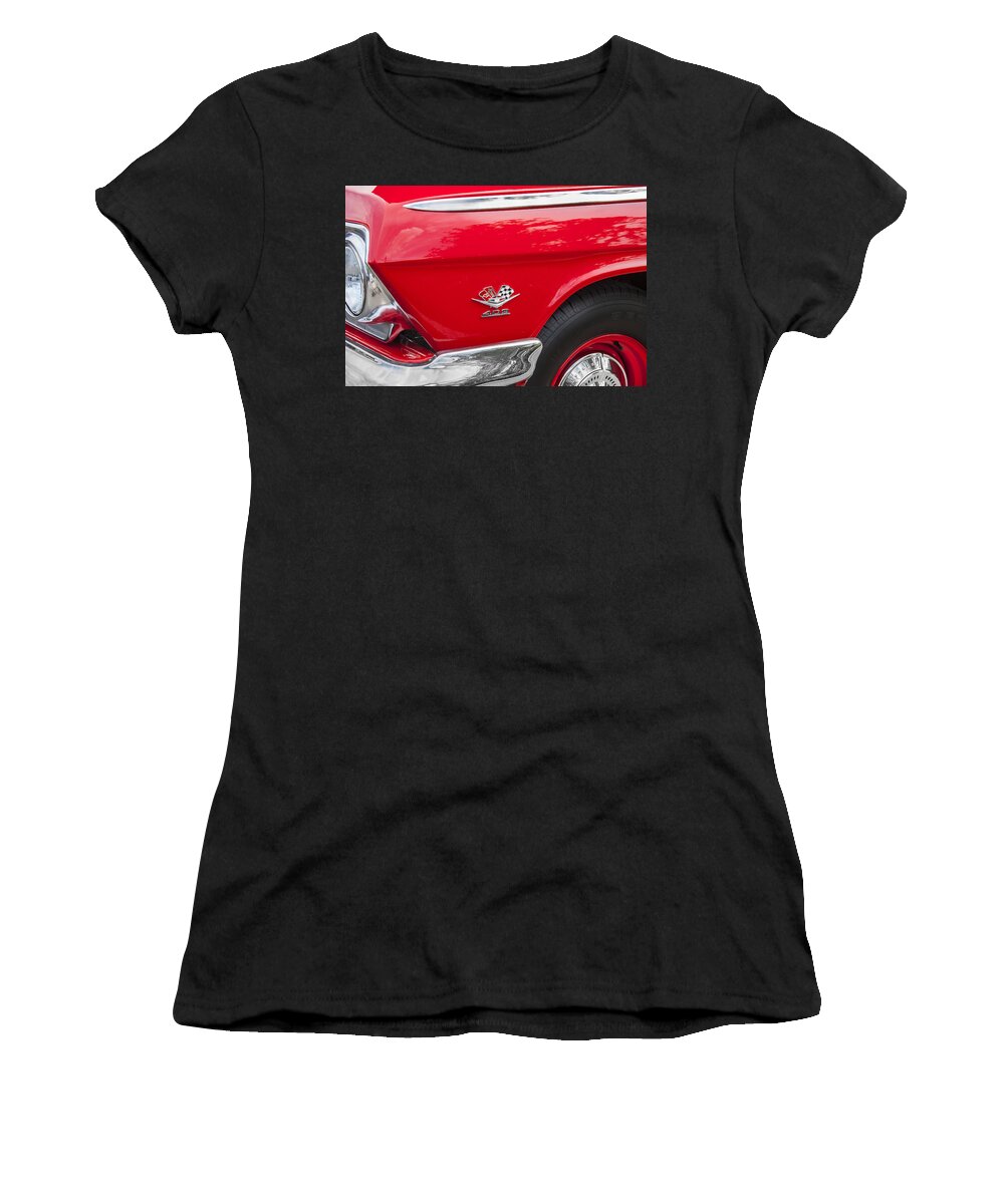 1962 Chevy Women's T-Shirt featuring the photograph 1962 Chevy Impala 409 by Rich Franco