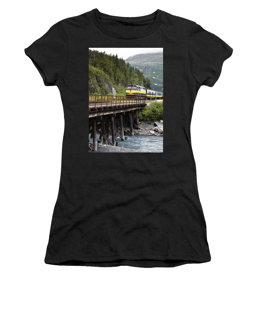 Alaska Women's T-Shirt featuring the photograph Alaska Railroad by Kyle Lavey