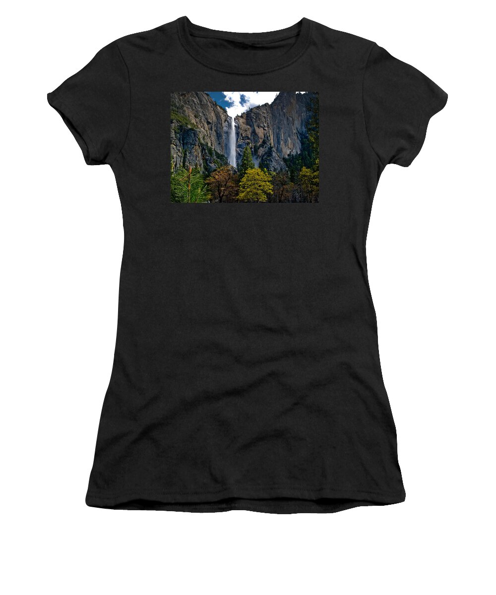 Yosemite Women's T-Shirt featuring the photograph Bridalveil Falls II by Bill Gallagher