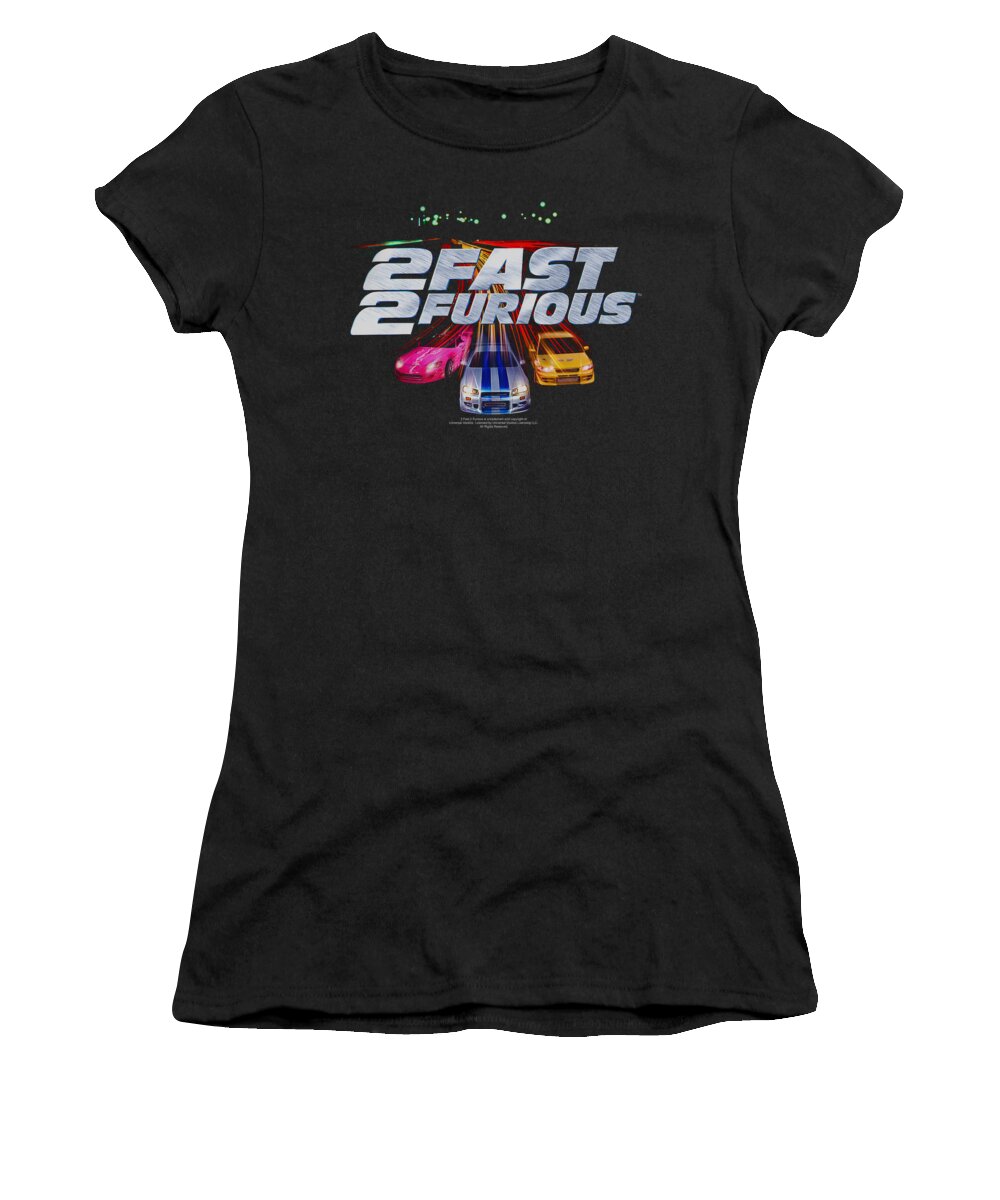 2 Fast 2 Furious Women's T-Shirt featuring the digital art 2 Fast 2 Furious - Logo by Brand A