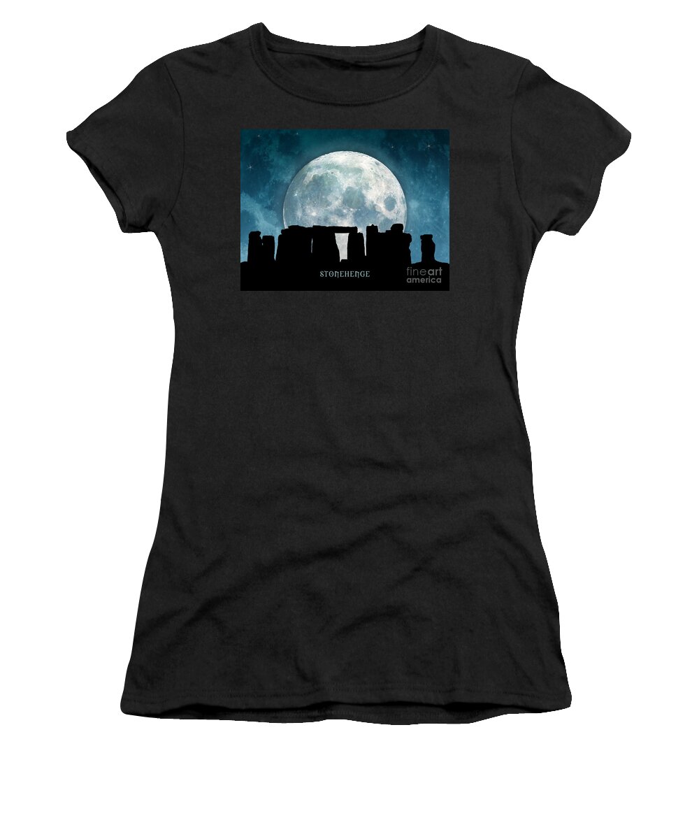 Stonehenge Women's T-Shirt featuring the digital art Stonehenge #2 by Phil Perkins