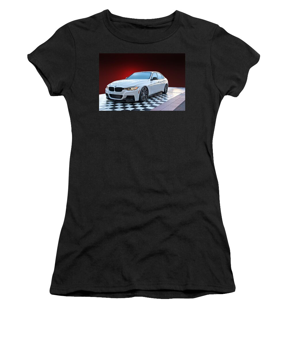Auto Women's T-Shirt featuring the photograph 2013 BMW 5 Series Sedan by Dave Koontz