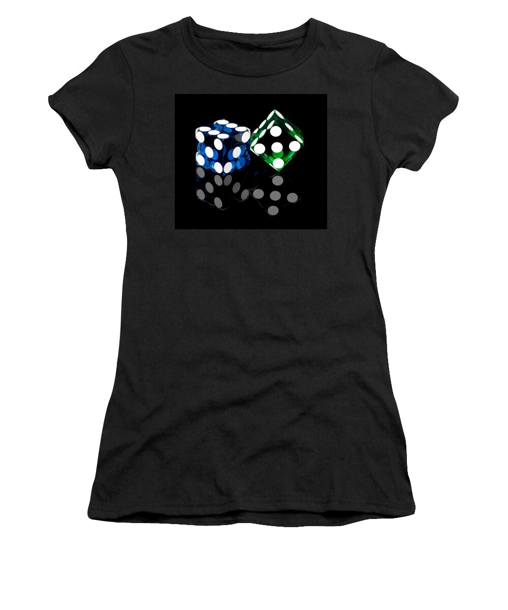 Dice Women's T-Shirt featuring the photograph Colorful Dice by Raul Rodriguez