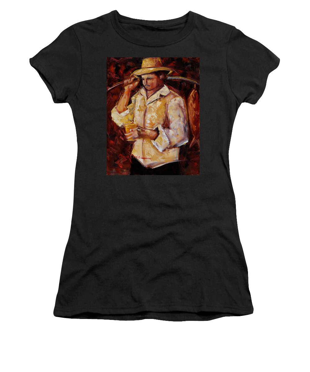 Jibaro Women's T-Shirt featuring the painting Jibaro de la costa by Oscar Ortiz