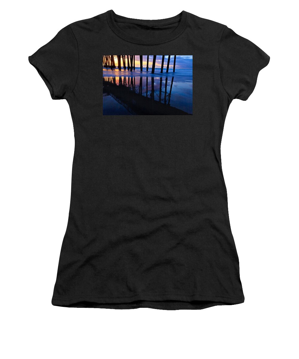 Pier Women's T-Shirt featuring the photograph Oceanside Pier at Sunset #3 by Ben Graham