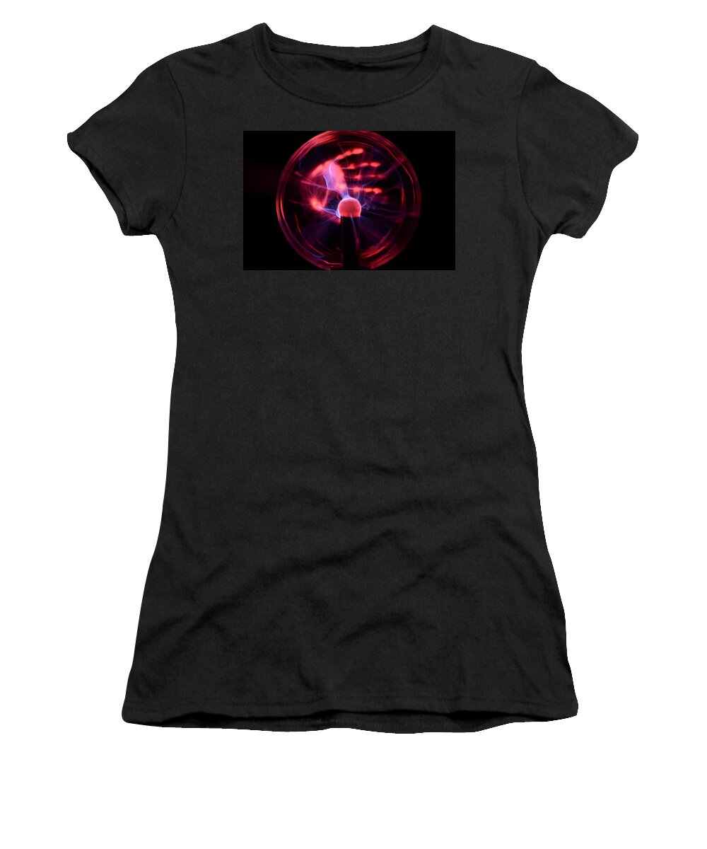 Science Women's T-Shirt featuring the photograph Plasma Lamp #3 by Science Source