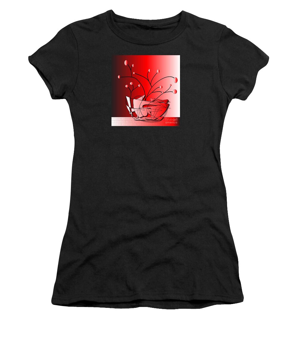 Illustration Women's T-Shirt featuring the drawing Simplicity by Iris Gelbart
