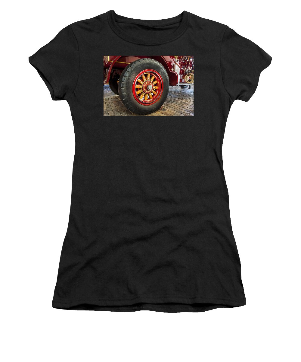Fire Engine Women's T-Shirt featuring the photograph 1915 LaFrance Fire Engine #4 by Rich Franco