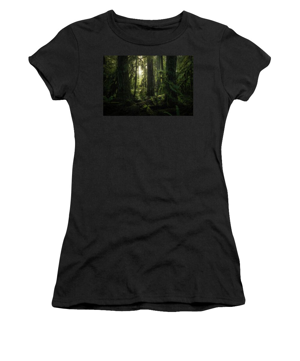 British Columbia Women's T-Shirt featuring the photograph Cathedral Grove, Macmillan Provincial #4 by Robert Postma