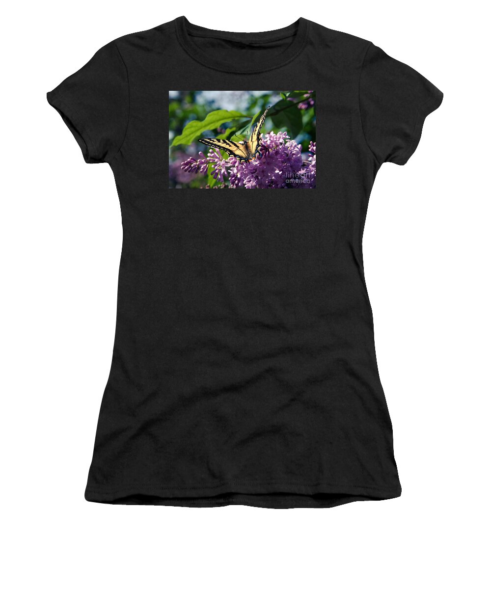 Butterfly Women's T-Shirt featuring the photograph Expectation of the Dawn #2 by Sharon Mau