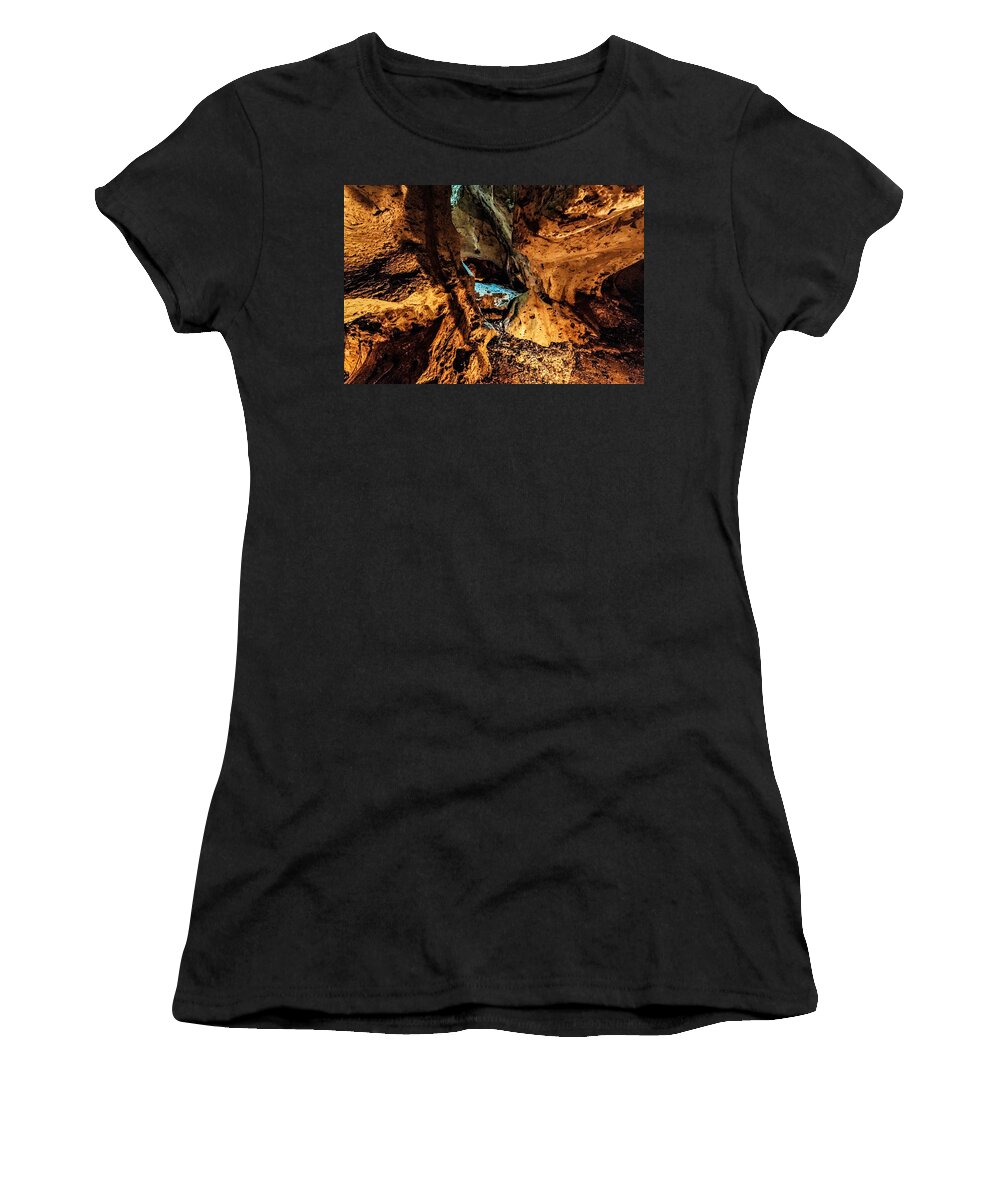 Ocho Rio Women's T-Shirt featuring the photograph Green Grotto Caves #4 by Bill Howard