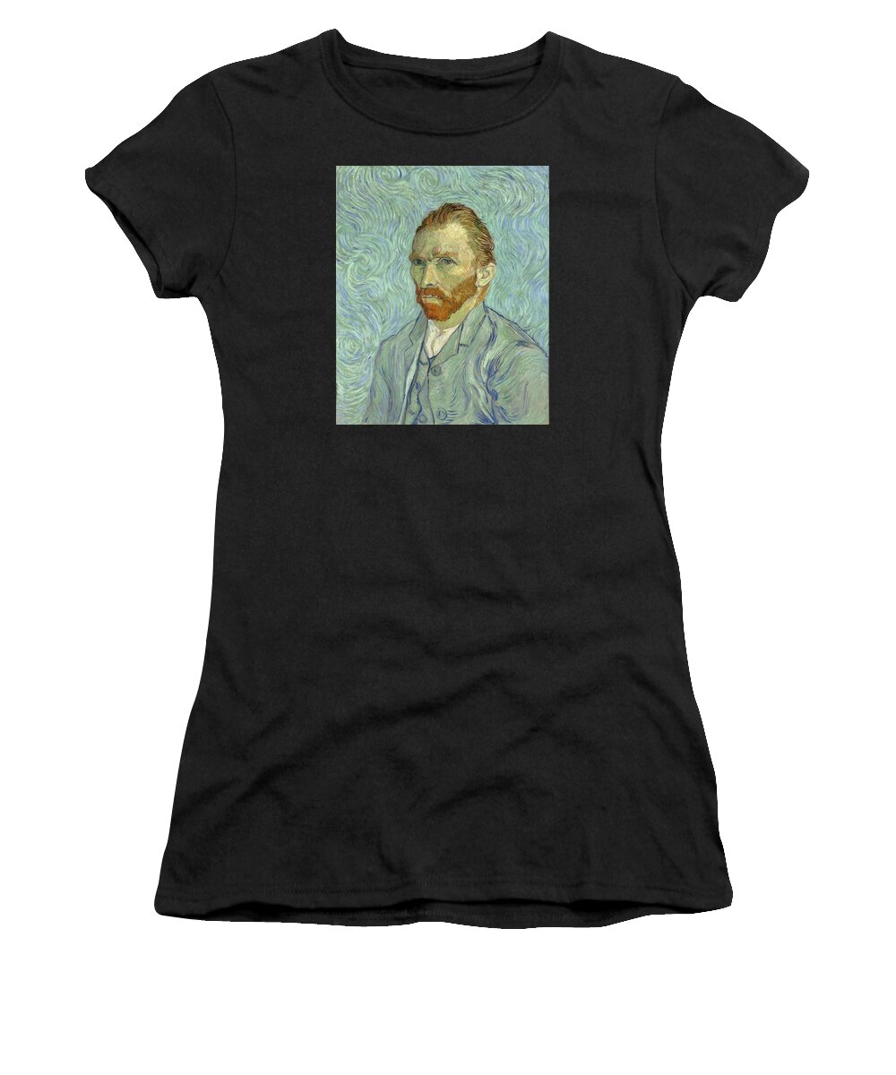 Vincent Van Gogh Women's T-Shirt featuring the painting Self Portrait #4 by Vincent Van Gogh
