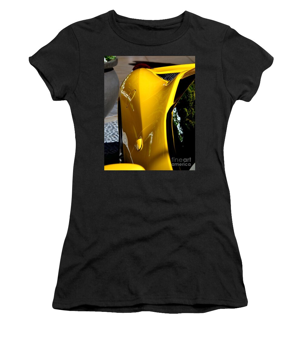  Women's T-Shirt featuring the photograph Santana Row Exotic Cars #40 by Dean Ferreira