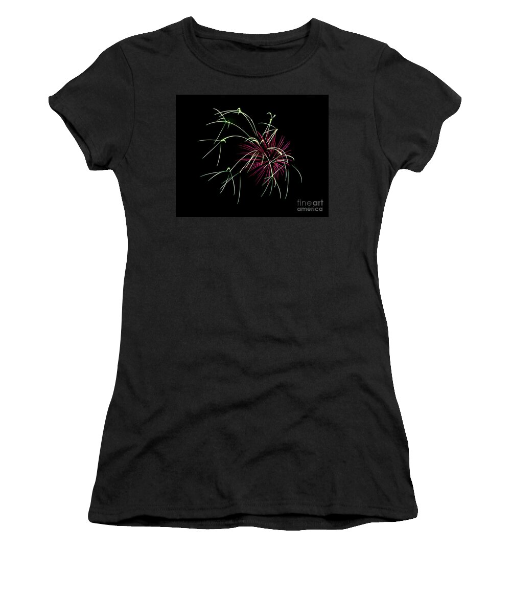 Fireworks Women's T-Shirt featuring the photograph RVR Fireworks 2013 #42 by Mark Dodd