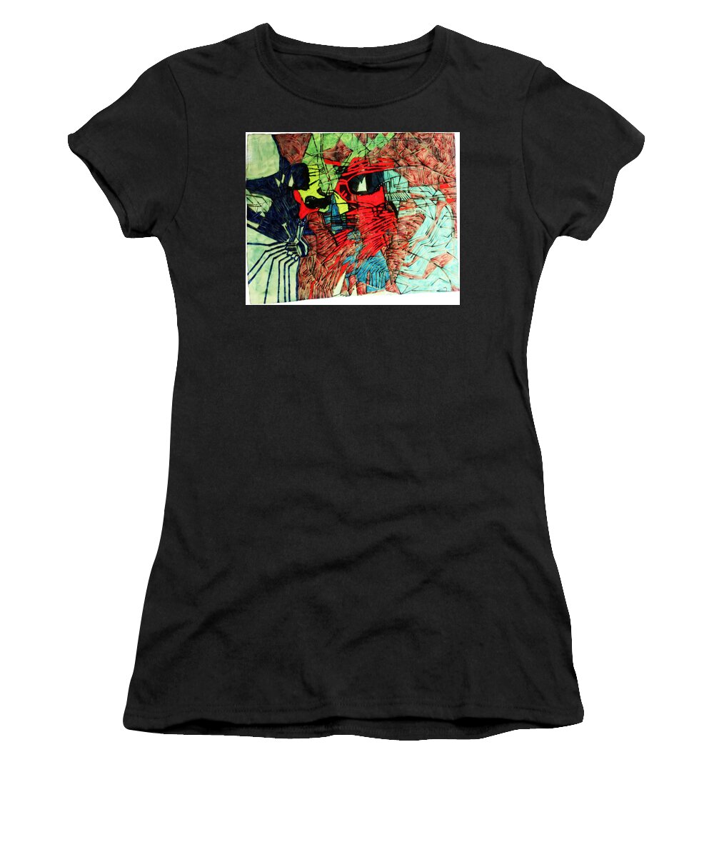 Jesus Women's T-Shirt featuring the ceramic art The Holy Family #5 by Gloria Ssali