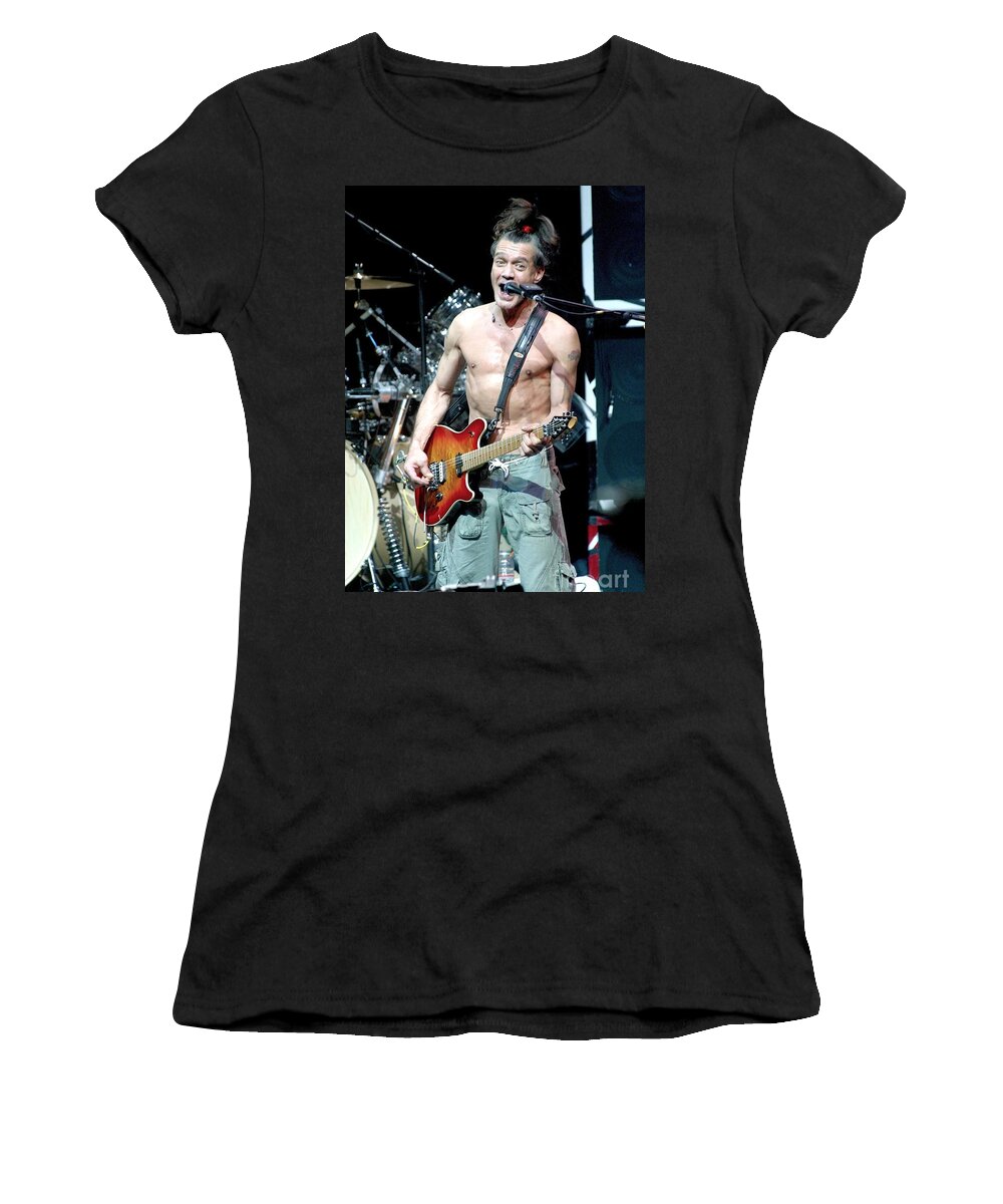 Performance Women's T-Shirt featuring the photograph Eddie Van Halen - Van Halen #4 by Concert Photos