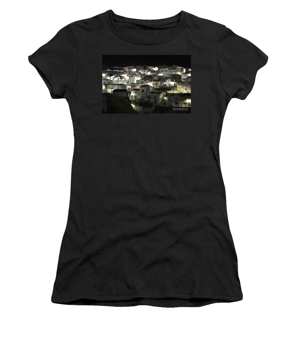 Night Women's T-Shirt featuring the photograph Monte S. Angelo by Matteo TOTARO