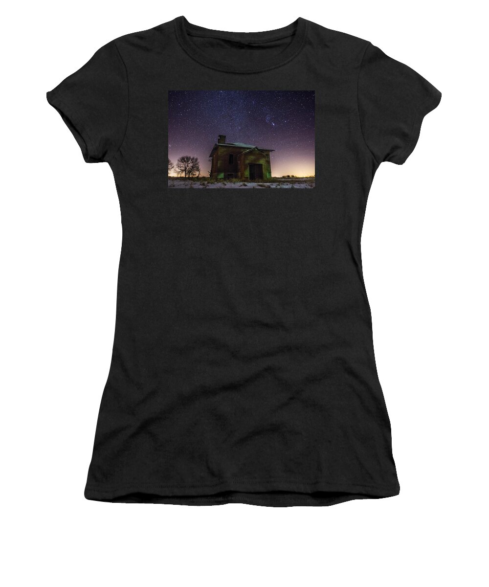 Dark Places Women's T-Shirt featuring the photograph A cold dark place by Aaron J Groen