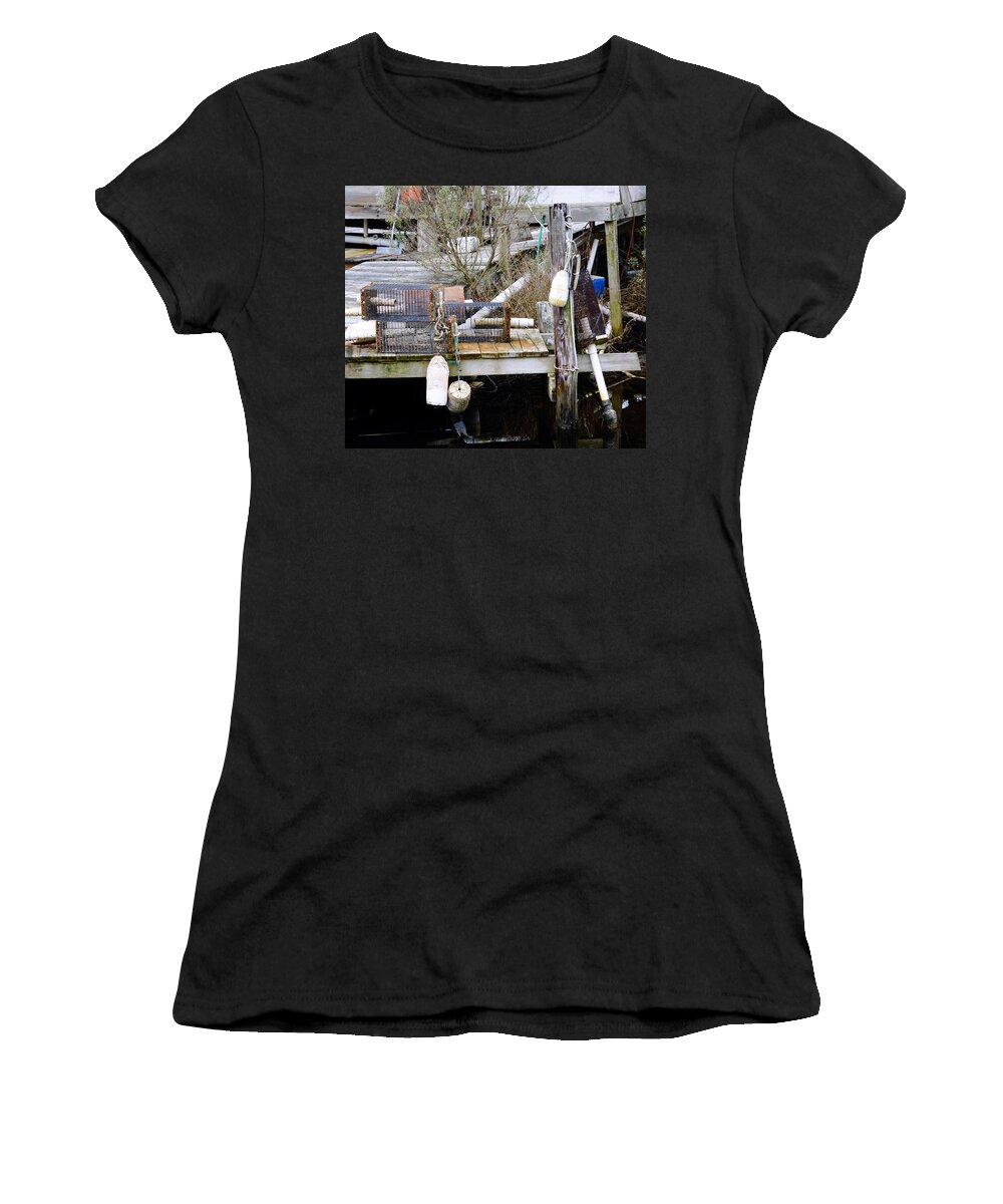 Obx Women's T-Shirt featuring the photograph A Crab Fishermans Still life by Rick Rosenshein