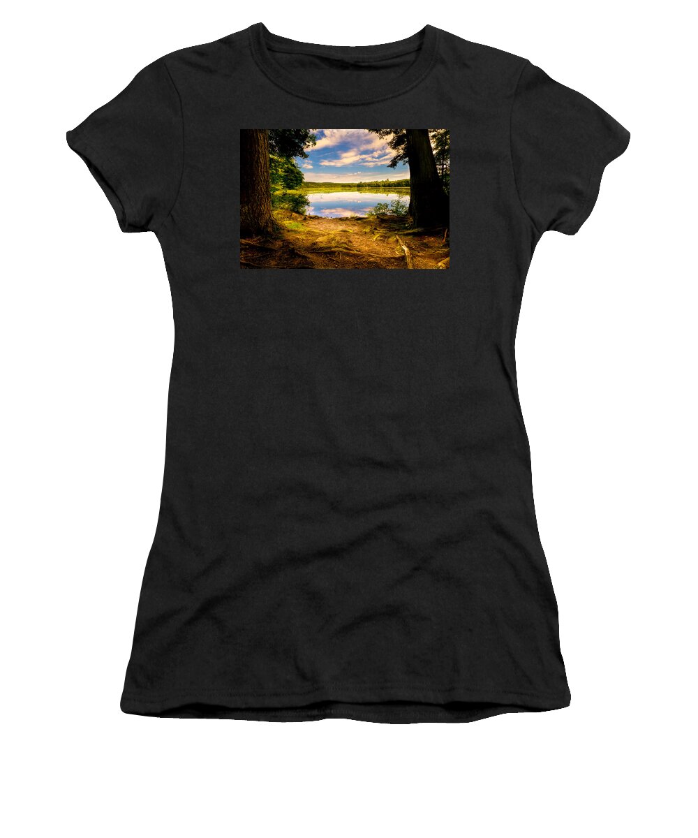Landscape Women's T-Shirt featuring the photograph A Secret Place by Bob Orsillo