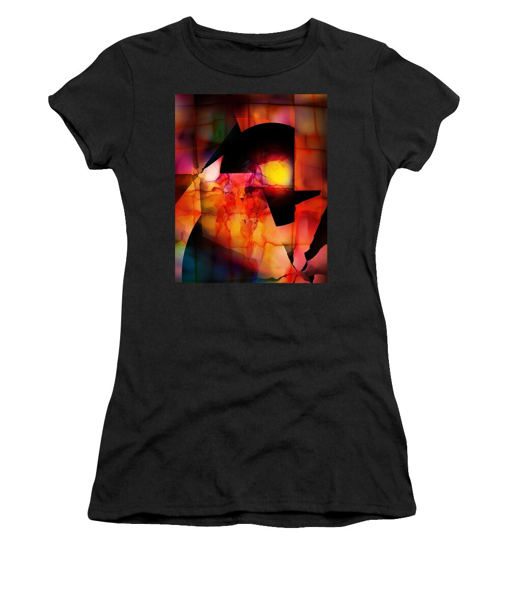 Fine Art Women's T-Shirt featuring the digital art Abstract 012615 by David Lane