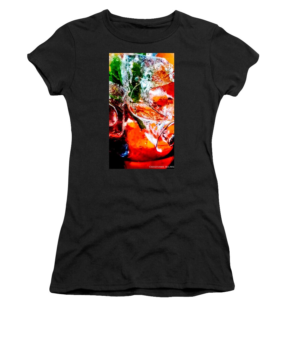 Christopher Holmes Photography Women's T-Shirt featuring the photograph Abstract Drink by Christopher Holmes