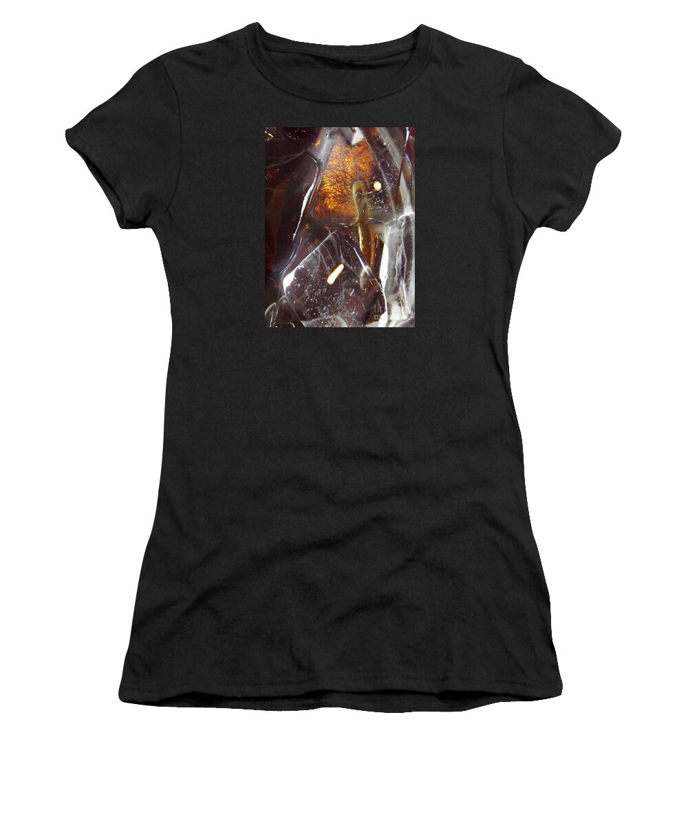 Abstract Ice 4 Women's T-Shirt featuring the photograph Abstract Ice 4 by Sarah Loft