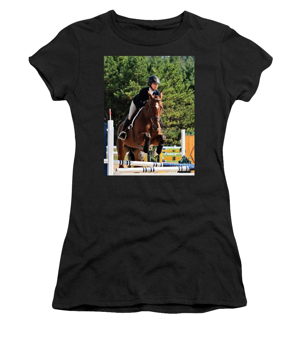 Horse Women's T-Shirt featuring the photograph Ac-medal14 by Janice Byer