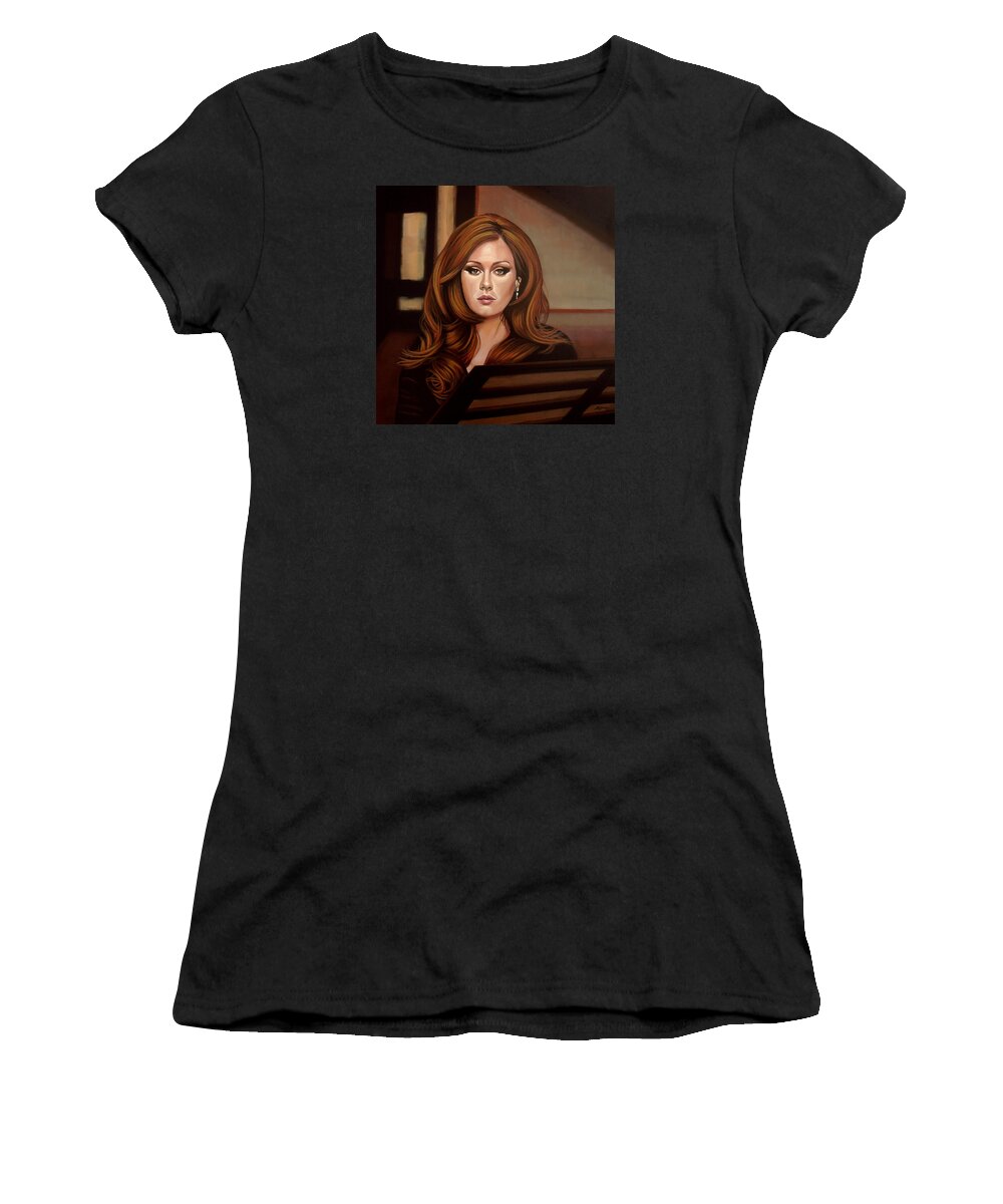 Adele Women's T-Shirt featuring the painting Adele by Paul Meijering