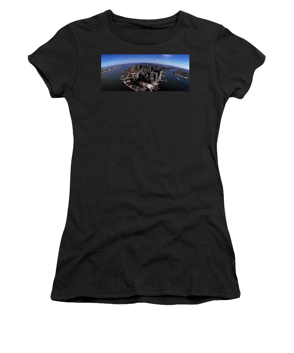 Photography Women's T-Shirt featuring the photograph Aerial View Of A City, New York City by Panoramic Images