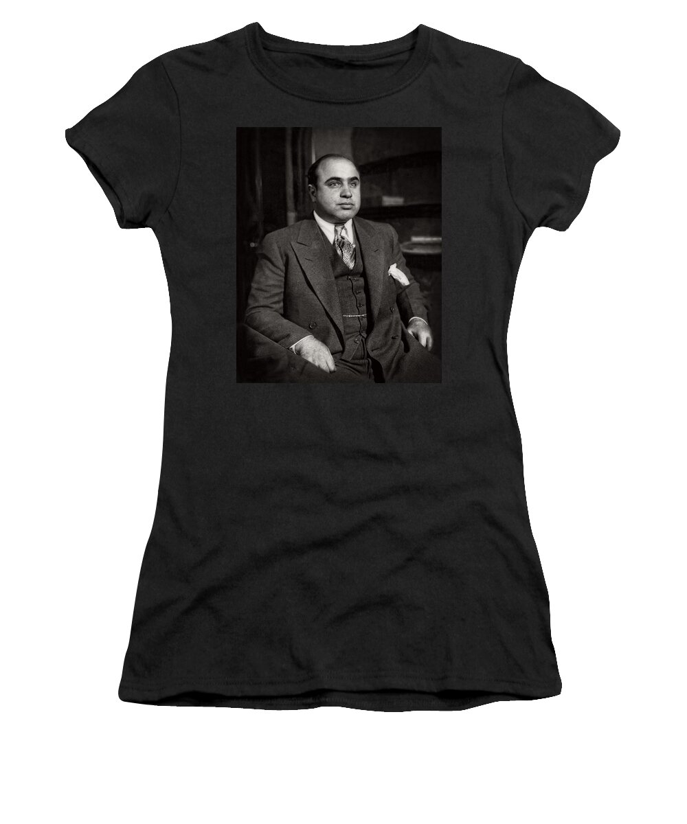 Al Capone Women's T-Shirt featuring the photograph Al Capone - Scarface by Doc Braham