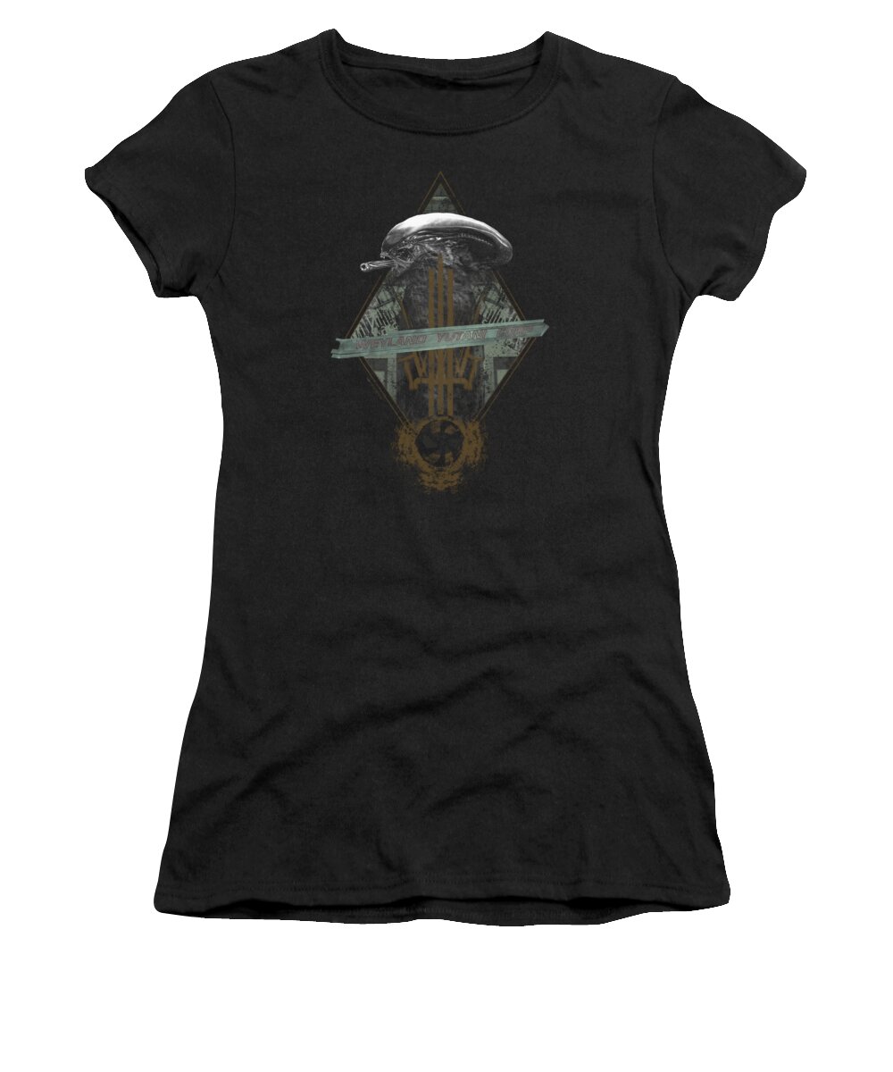  Women's T-Shirt featuring the digital art Alien - Prison Planet Collage by Brand A