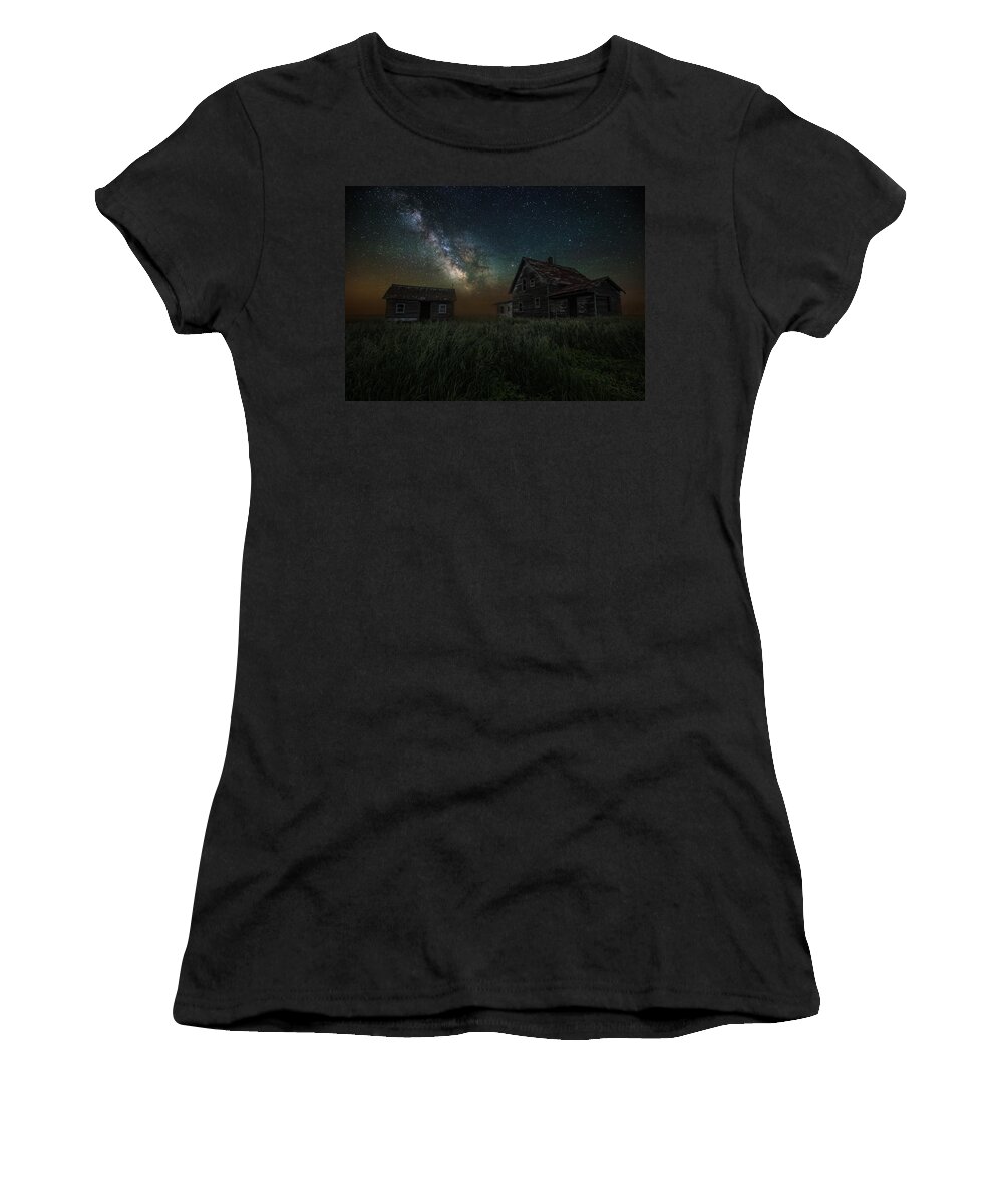  #homegroen Photography Women's T-Shirt featuring the photograph Alone in the Dark by Aaron J Groen