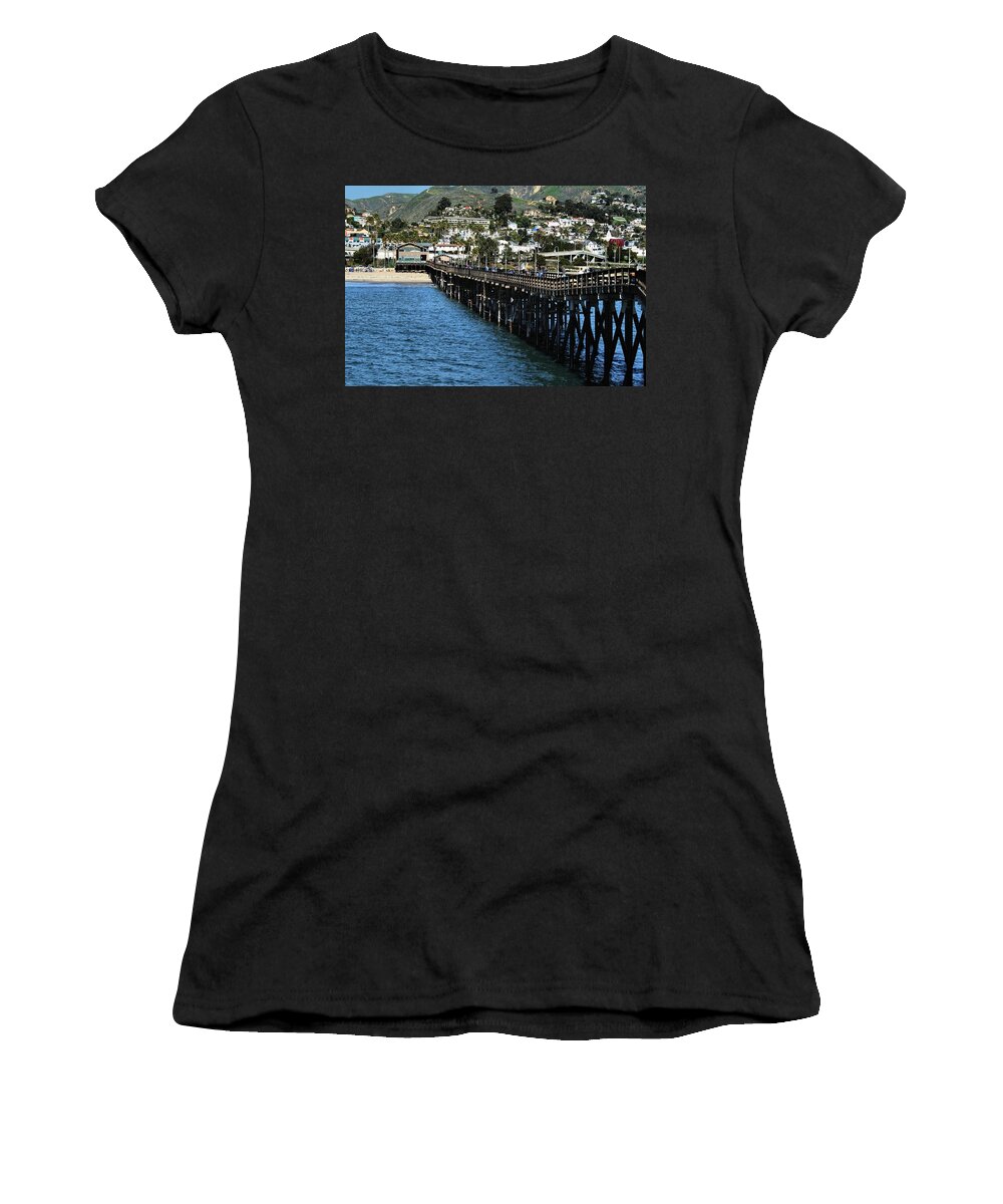 Ventura Women's T-Shirt featuring the photograph Along The Pier by Michael Gordon