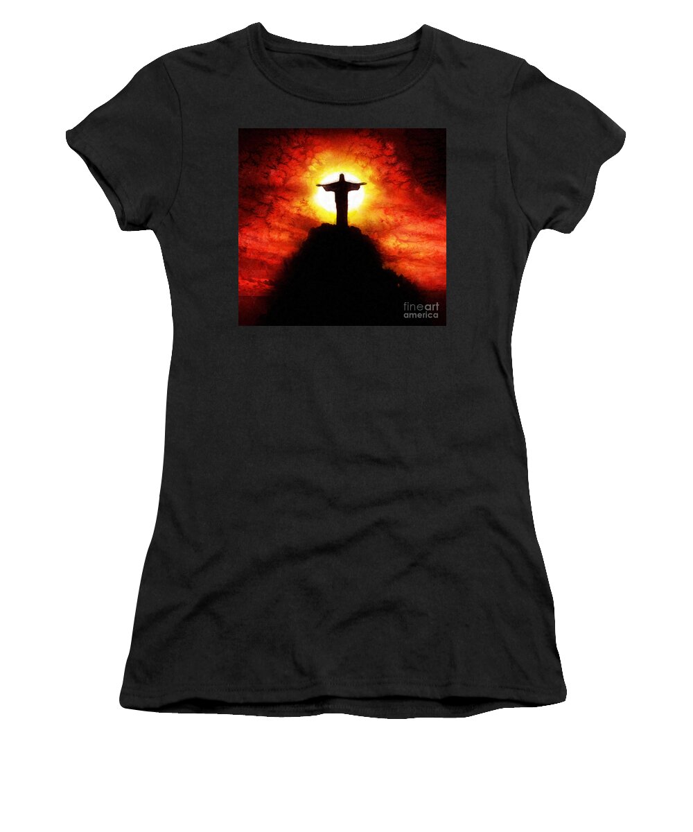 Amazing Grace Women's T-Shirt featuring the painting Amazing Grace by Mo T