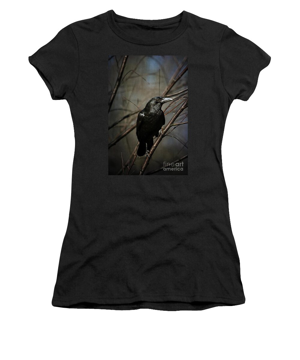 Crow Women's T-Shirt featuring the photograph American Crow by Lois Bryan