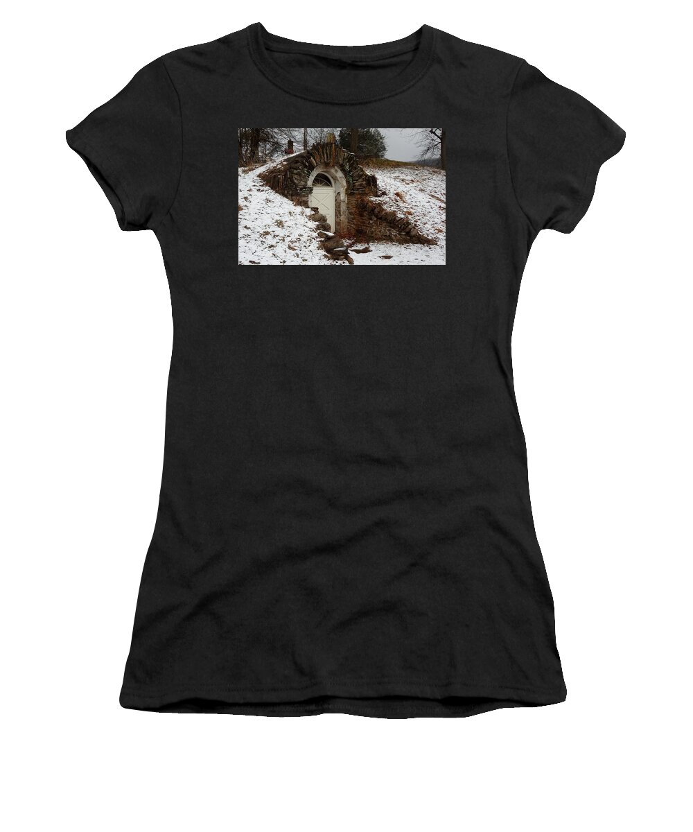 Root Women's T-Shirt featuring the photograph American Hobbit Hole by Michael Porchik