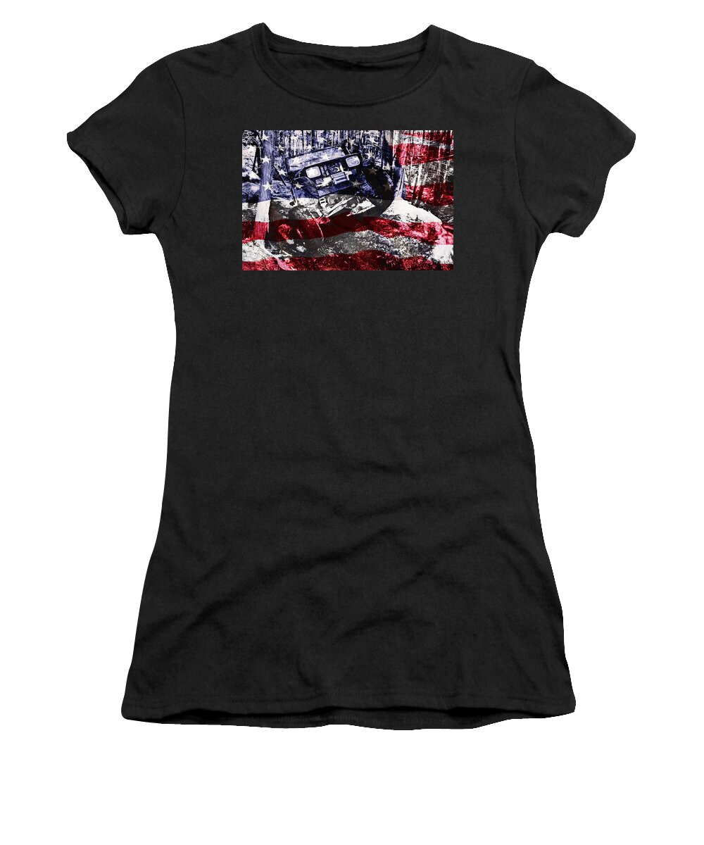 Jeep Women's T-Shirt featuring the photograph American Wrangler by Luke Moore