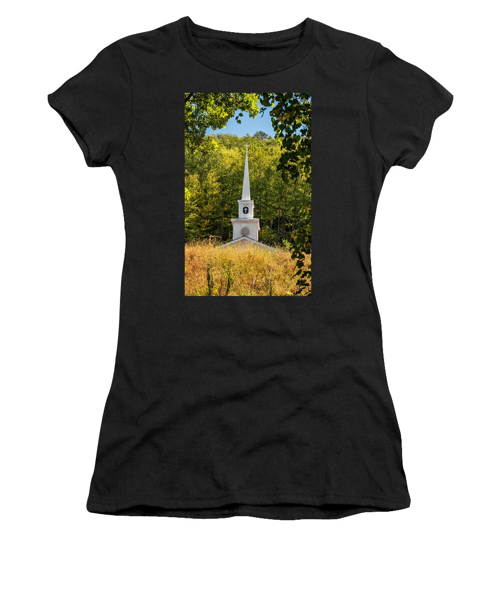 Church Women's T-Shirt featuring the photograph Amidst the West Virginia Woods by Steve Harrington