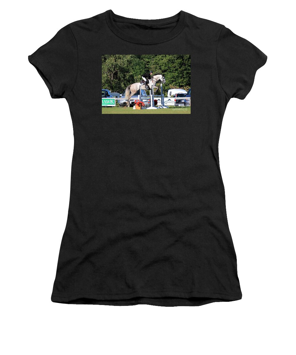 Horse Women's T-Shirt featuring the photograph An-su-jumper81 by Janice Byer