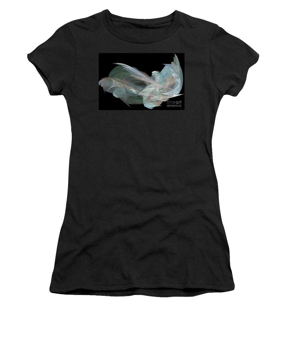 Angel Dove Women's T-Shirt featuring the digital art Angel Dove by Elizabeth McTaggart