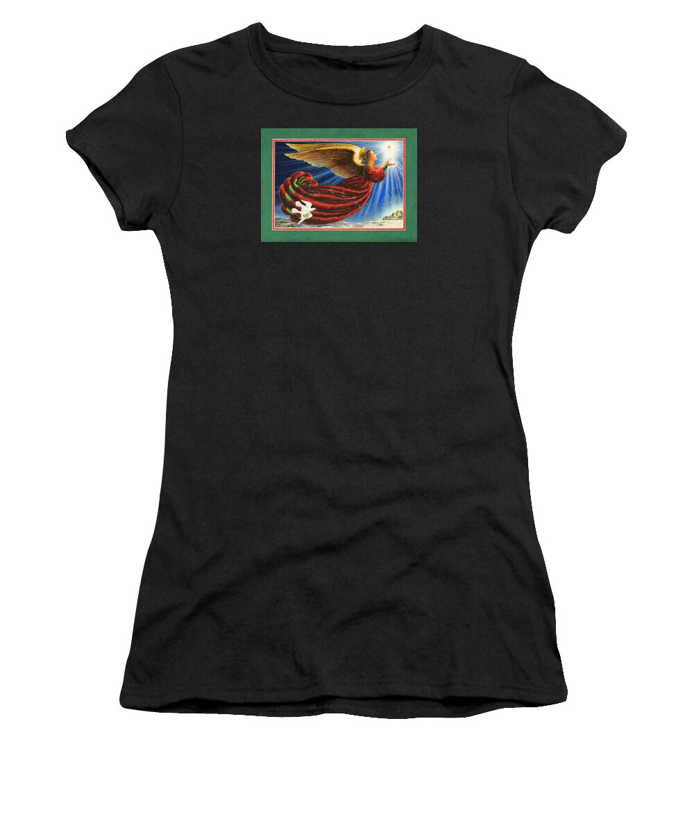 Angel Women's T-Shirt featuring the painting Angel of The Star by Lynn Bywaters