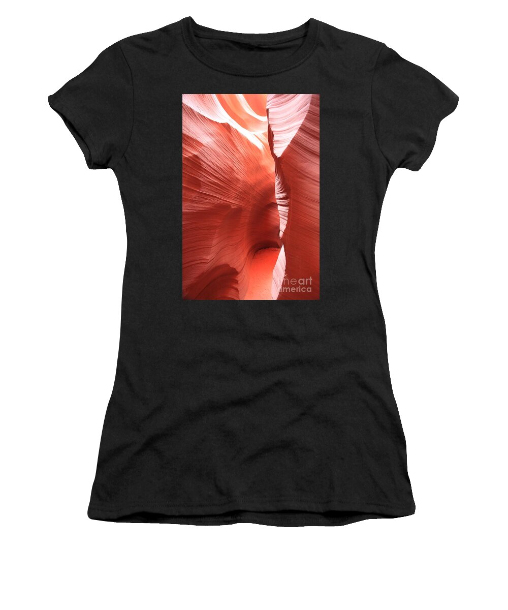 Arizona Slot Canyon Women's T-Shirt featuring the photograph Antelope Passage by Adam Jewell