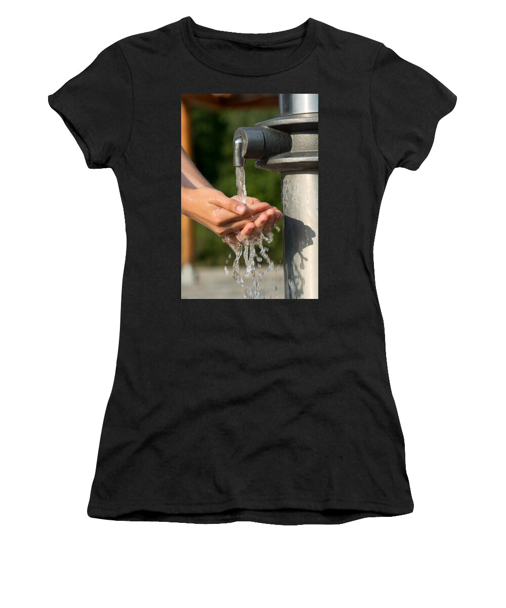 Water Women's T-Shirt featuring the photograph Appreciating Freshwater by Andreas Berthold
