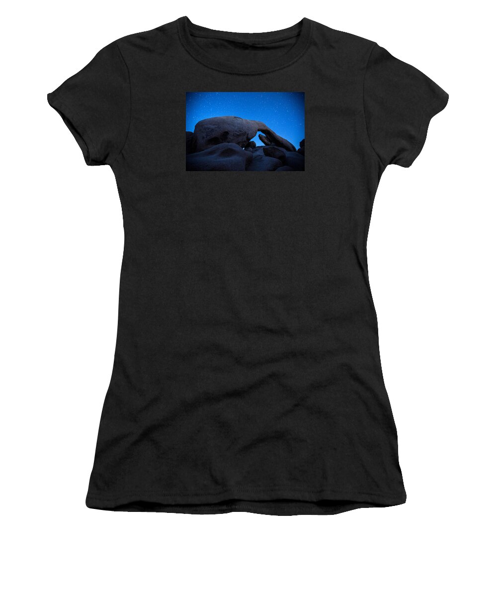 America Women's T-Shirt featuring the photograph Arch Rock Starry Night 2 by Stephen Stookey