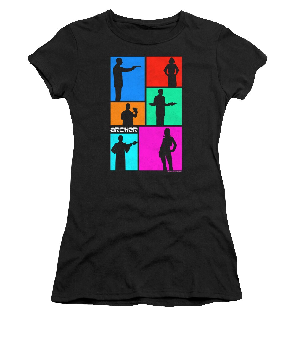  Women's T-Shirt featuring the digital art Archer - Silhouettes by Brand A