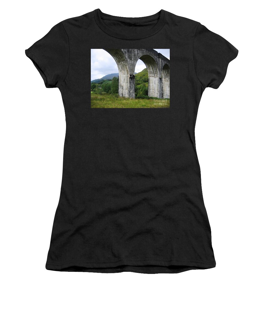 Scottish Highlands Women's T-Shirt featuring the photograph Arches and Sky by Denise Railey