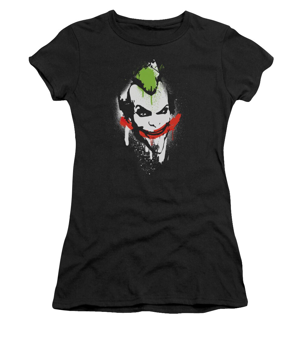 Arkham City Women's T-Shirt featuring the digital art Arkham City - Spraypaint Smile by Brand A