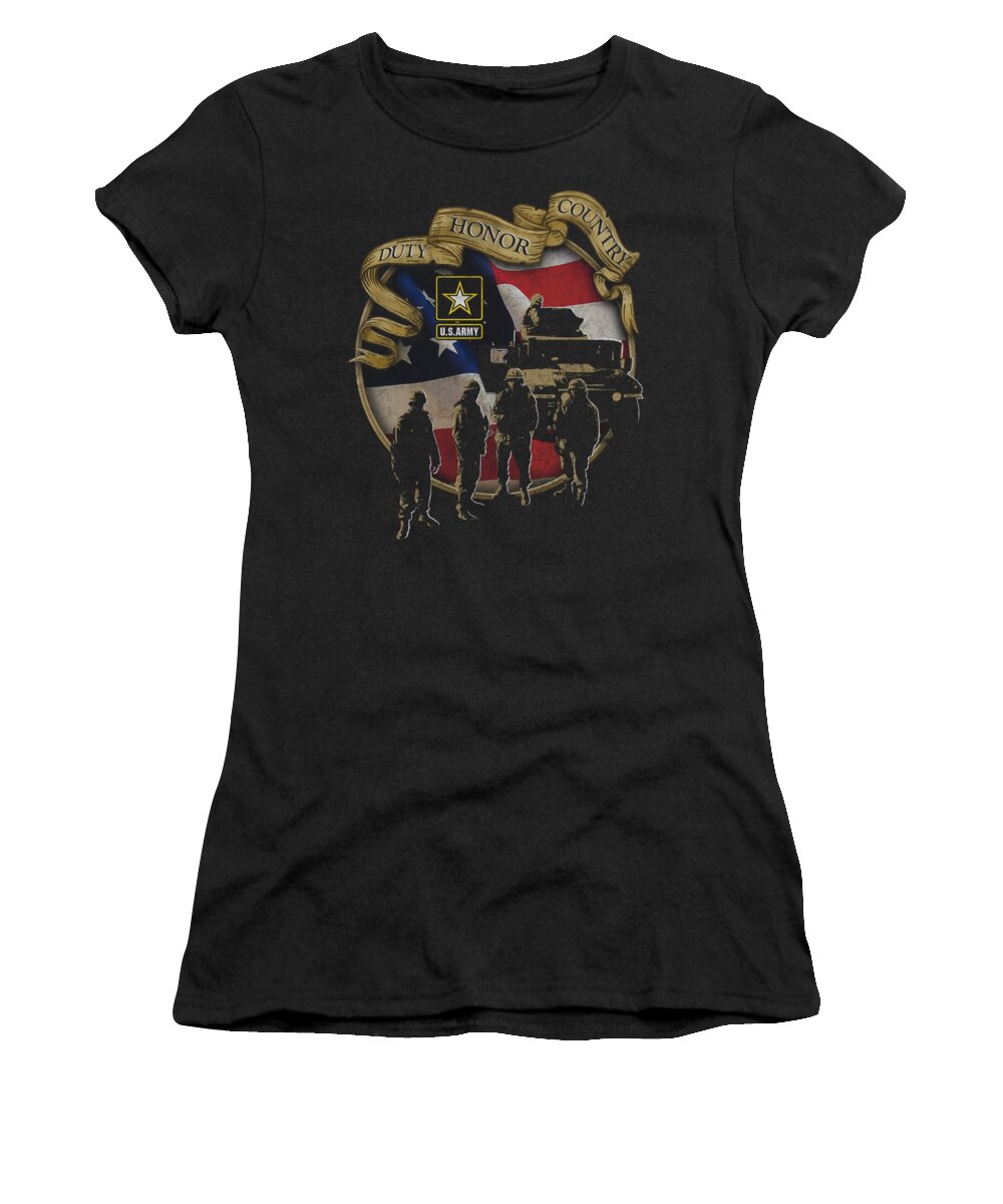 Air Force Women's T-Shirt featuring the digital art Army - Duty Honor Country by Brand A